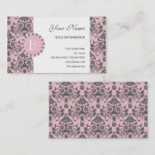 ダマスエレガントクパターン（モノグラム） 名刺 (正面/裏面)