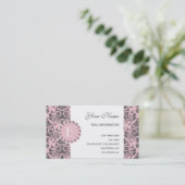 ダマスエレガントクパターン（モノグラム） 名刺 (スタンド正面)