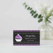 ダマスエレガントクパープルカップケーキベーカリー 名刺 (スタンド正面)