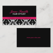 ダマスエレガントクフローラモダンプロフェッショナルスタイリッシュ 名刺 (正面/裏面)