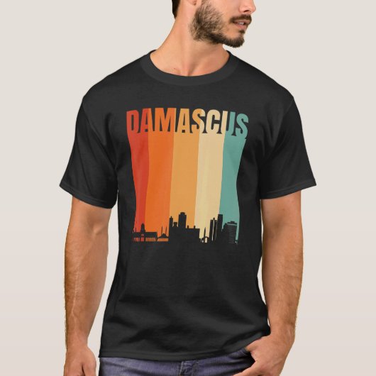 ダマスカスのスカイライン Tシャツ (正面)