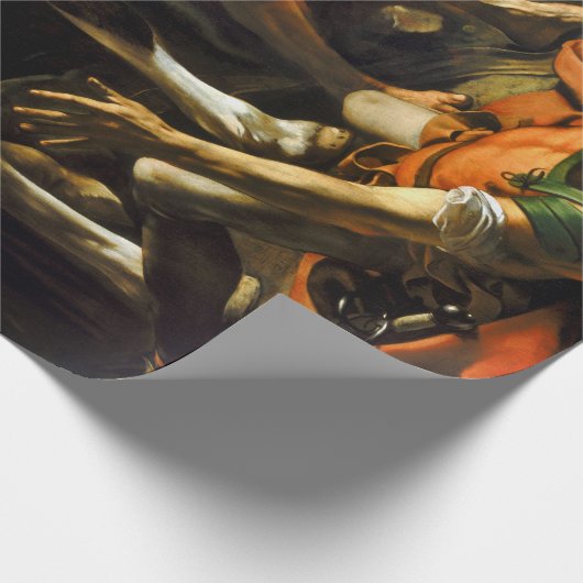 ダマスカスへ行く途中のカラヴァッジョ変換 ラッピングペーパー (角)