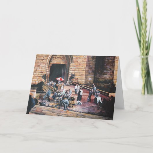 ダマスカスゴールデンゲート、古いエルサレムのグリーティングカード カード (正面)