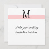 ダマスカスタムクモノグラム結婚式招待状ピンク 招待状 (裏面)