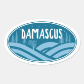 ダマスカスバージニアアウトドア 楕円形シール (正面)