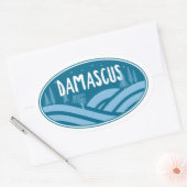 ダマスカスバージニアアウトドア 楕円形シール (封筒)