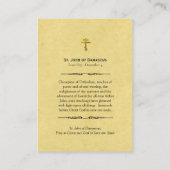 ダマスカス正統祈りの言葉カードの聖ヨハネ プレイスカード (裏面)