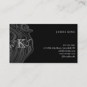 ダマスカス鋼パターンカスタムモノグラムブレードスミス 名刺 (裏面)