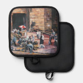 ダマスカス黄金の門,旧エルサレム 鍋敷き (正面/裏面)