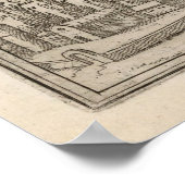 ダマスカス・シリアの歴史地図(1575) ポスター (角)