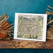 ダマスカス，シリアの町地図1620(版木、銅版、版画) フォトプラーク (側面)