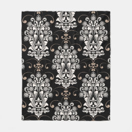 ダマスクかわいらしのシームレスなパターン フリースブランケット