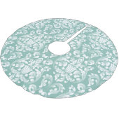 ダマスクかわいらしパターン ブラッシュドポリエステルツリースカート (アングル)