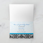 ダマスクで日付写真カードを保存 案内状 (内部)