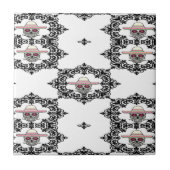 ダマスクとスカル タイル (正面)