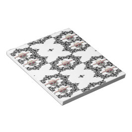 ダマスクとスカル ノートパッド