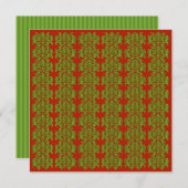 ダマスクとストライプ休日 シーズンカード (正面/裏面)