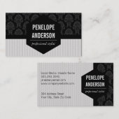 ダマスクとストライプ 名刺 (正面/裏面)