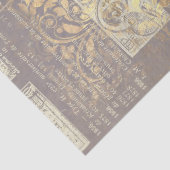ダマスクとニュースプリントの切り離し付きブラックパロット 薄葉紙 (詳細)