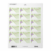 ダマスクとフローラ差出人住所ラベル ラベル (フルシート)