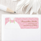 ダマスクとフローラ差出人住所ラベル ラベル (インサイチュ)