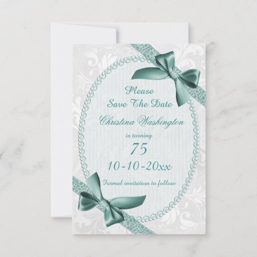 ダマスクとボウズ75誕生日セーブザデート セーブザデート (裏面)