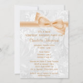 ダマスクと弓サプライズ誕生日パーティー 招待状 (裏面)