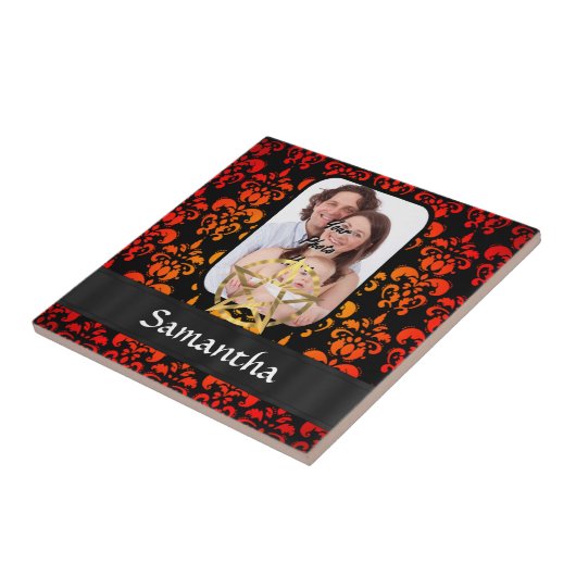 ダマスクと星形五角形 タイル (側面)