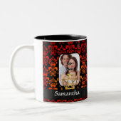 ダマスクと星形五角形 ツートーンマグカップ (左)