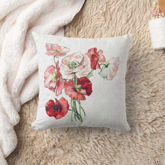 ダマスクと花 クッション (ブランケット)