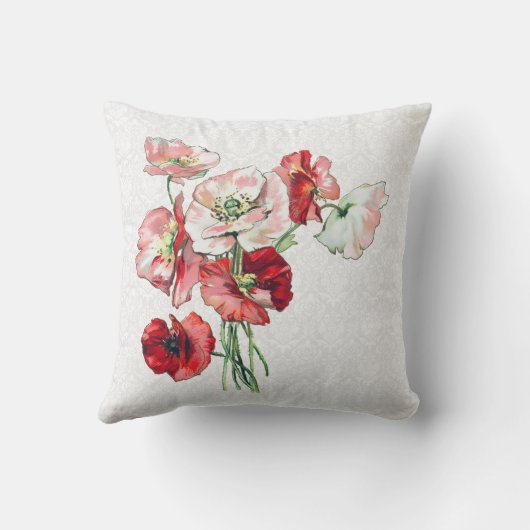 ダマスクと花 クッション (裏面)