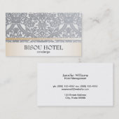 ダマスクと金ゴールドトリム 名刺 (正面/裏面)