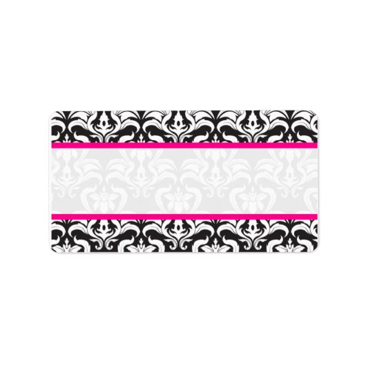 ダマスクのウェディングラベル ラベル (正面)