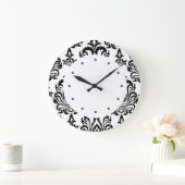 ダマスクのウォールクロック ラージ壁時計 (ホーム)