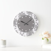 ダマスクのウォールクロック ラージ壁時計 (ホーム)