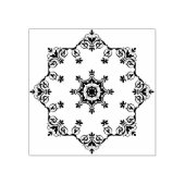 ダマスクのスターフラワーアートスタンプ ラバースタンプ (インプリント)