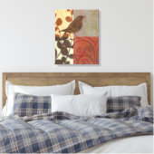 ダマスクのスパロー キャンバスプリント (インサイチュ (寝室))