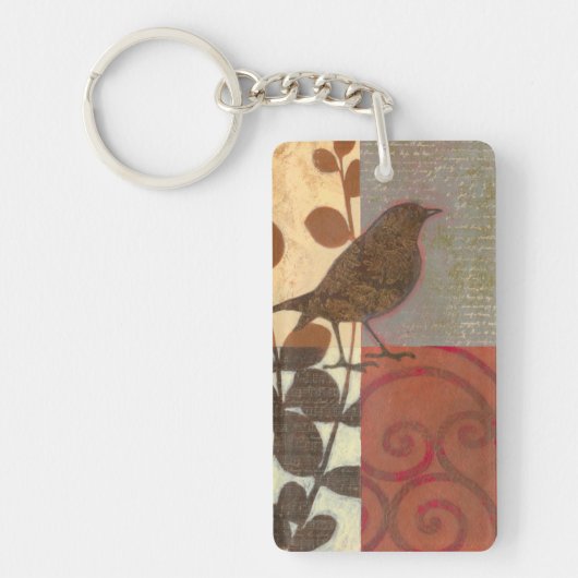 ダマスクのスパロー キーホルダー (正面)