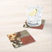 ダマスクのスパロー スクエアペーパーコースター (インサイチュ)
