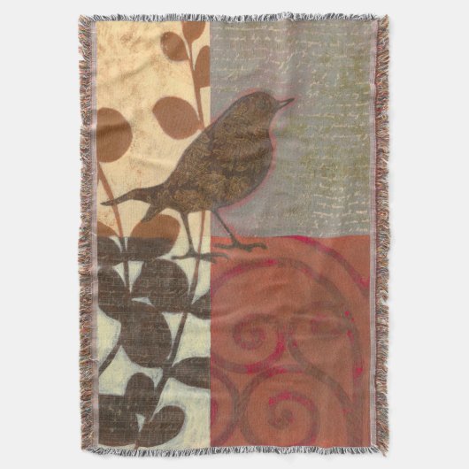 ダマスクのスパロー スローブランケット (正面縦)