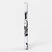 ダマスクのパターフランスのン、ダマスク、白黒 Case-Mate iPhoneケース (裏面/右)