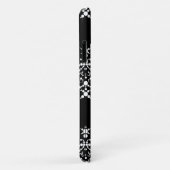 ダマスクのパターフランスのン、ダマスク、白黒 Case-Mate iPhoneケース (裏面/右)