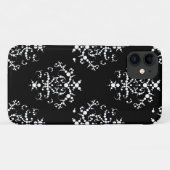 ダマスクのパターフランスのン、ダマスク、白黒 Case-Mate iPhoneケース (裏面(横))