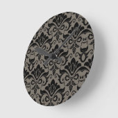 ダマスクのパターン2 ラウンド壁時計 (傾斜)