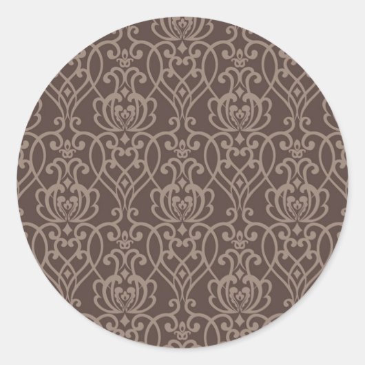 ダマスクのパターン6 ラウンドシール (正面)