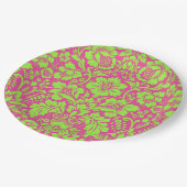 ダマスクのパターン9 ペーパープレート (アングル)