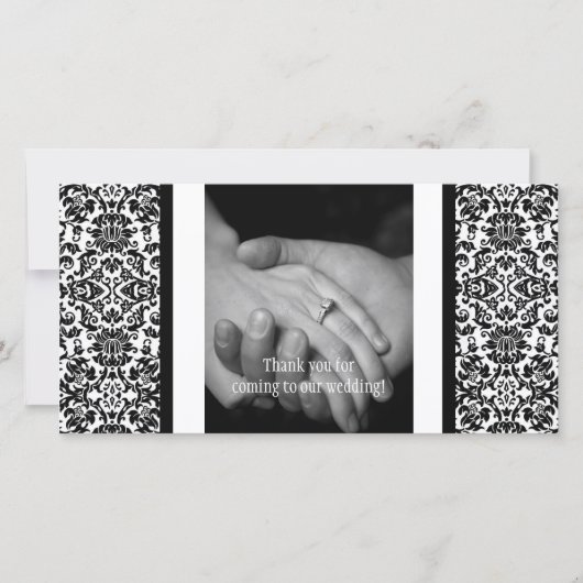 ダマスクの写真サンキューカード サンキューカード (正面)