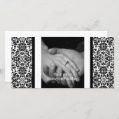 ダマスクの写真サンキューカード サンキューカード (正面/裏面)