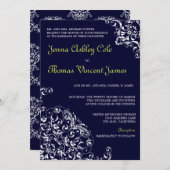 ダマスクの欲望 – 結婚式招待状 招待状 (正面/裏面)