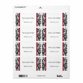 ダマスクの結婚式の好意ラベル ラベル (フルシート)